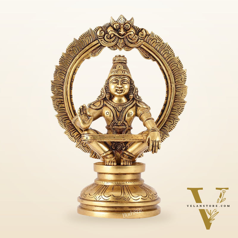 Brass Ayyappan Statue 10"