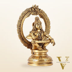 Brass Ayyappan Statue 10"