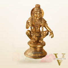 Brass Ayyappan Statue 8"