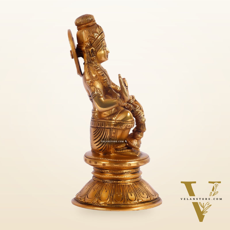 Brass Ayyappan Statue 8"