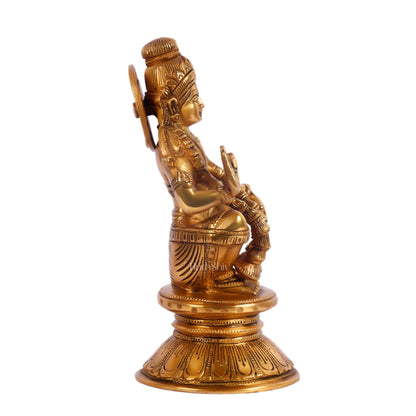 Brass Ayyappan Statue 8"