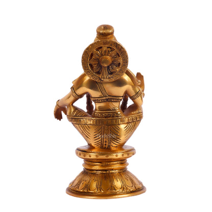 Brass Ayyappan Statue 8"