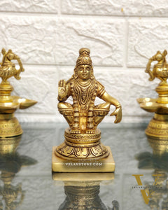 Brass Ayyappan Swamy Statue 5"