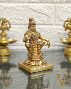 Brass Ayyappan Swamy Statue 5"