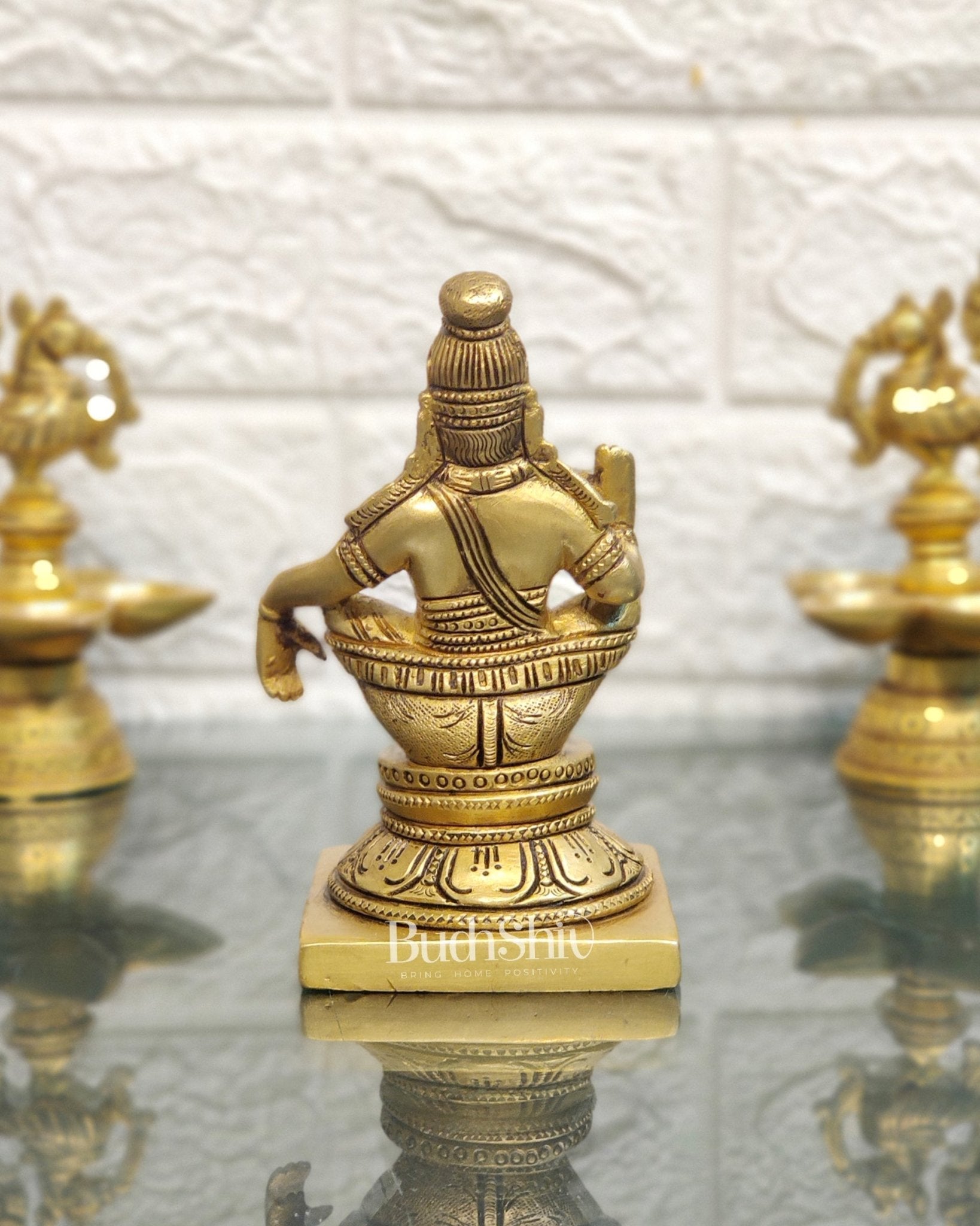 Brass Ayyappan Swamy Statue 5"