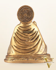 Brass Baba Guru Nanak Dev Ji miniature Statue - Sacred Sikh Religious Sculpture 3 inch