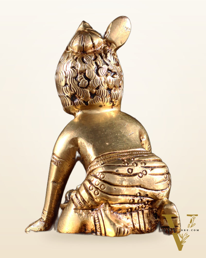 Brass Baby krishna Makhan Chor Bal Gopal Murti | Height 3.5 inch