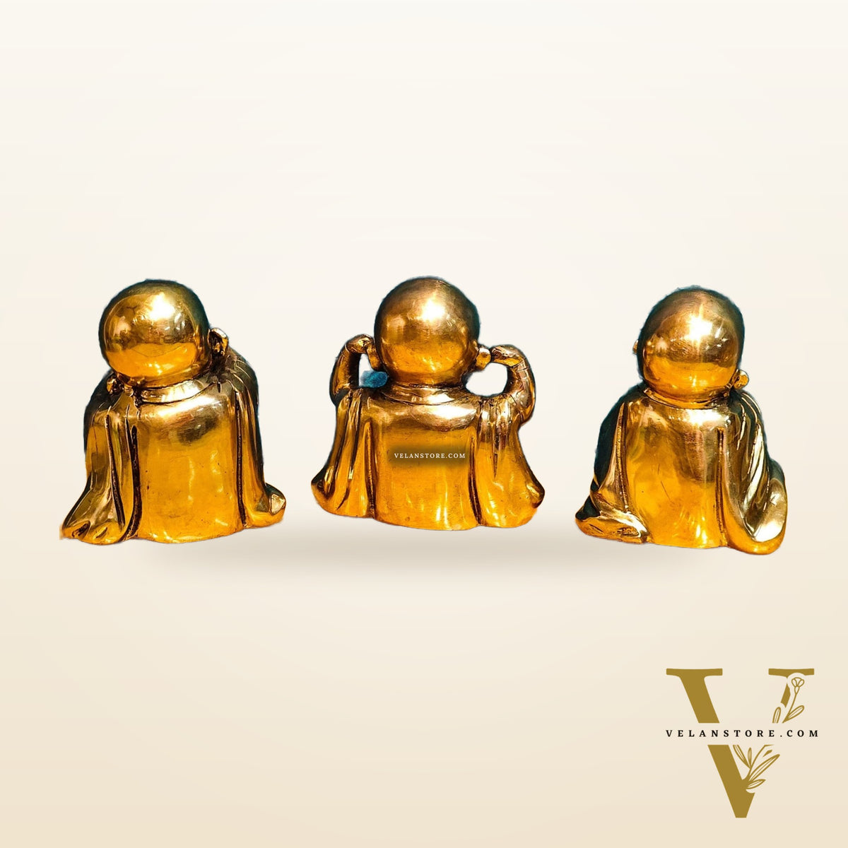 Brass Baby wise Buddha monks