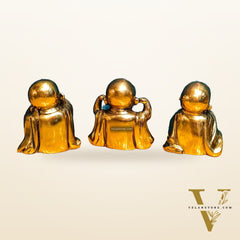 Brass Baby wise Buddha monks