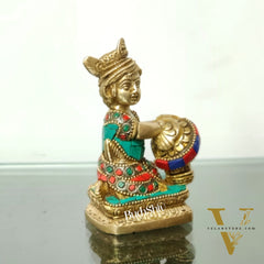 Brass Bal Gopal Makhan Chor 5"