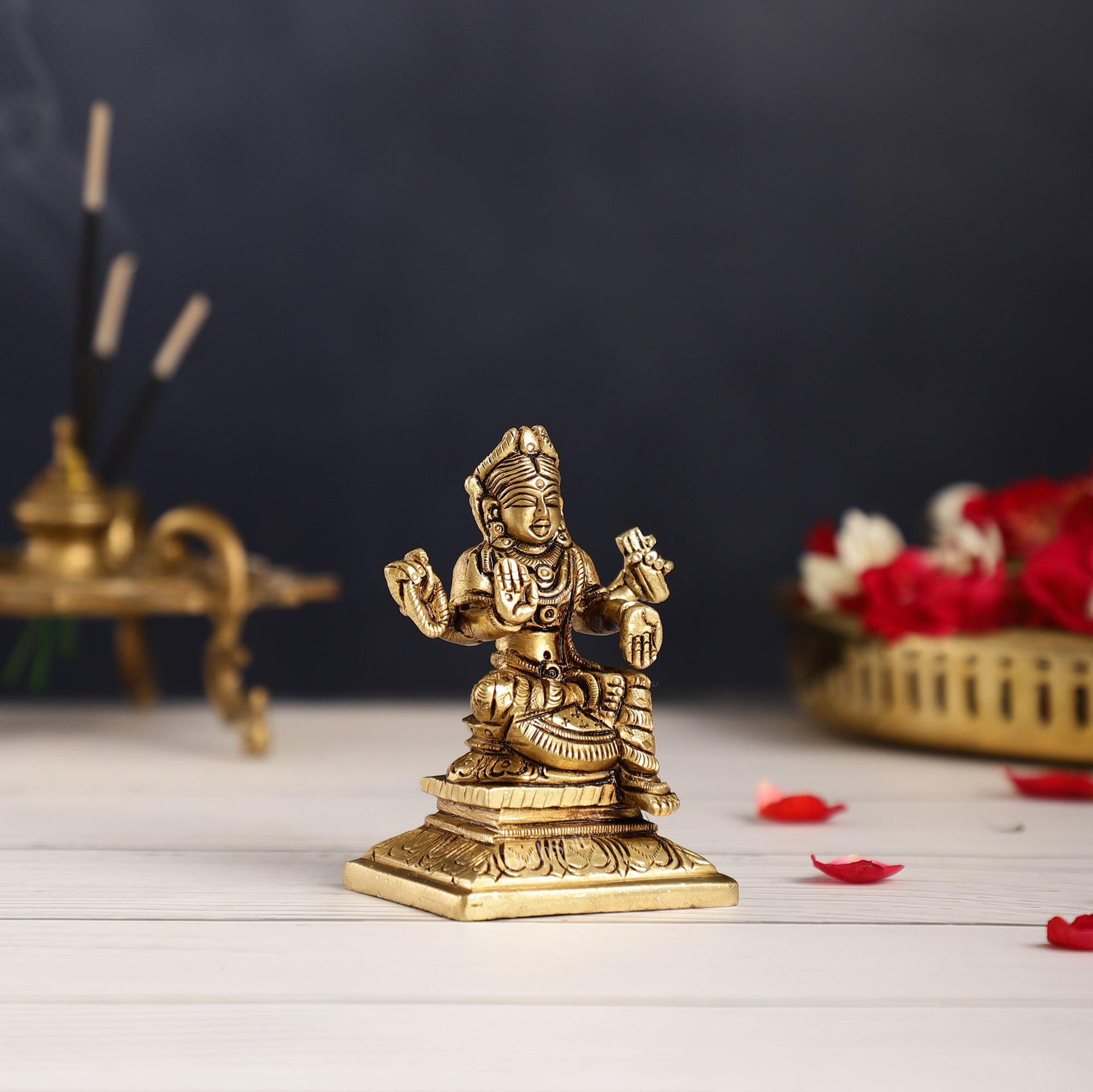 Brass Balambika Devi Idol for Pooja Room | Height 4 inch | balambigai vigraha