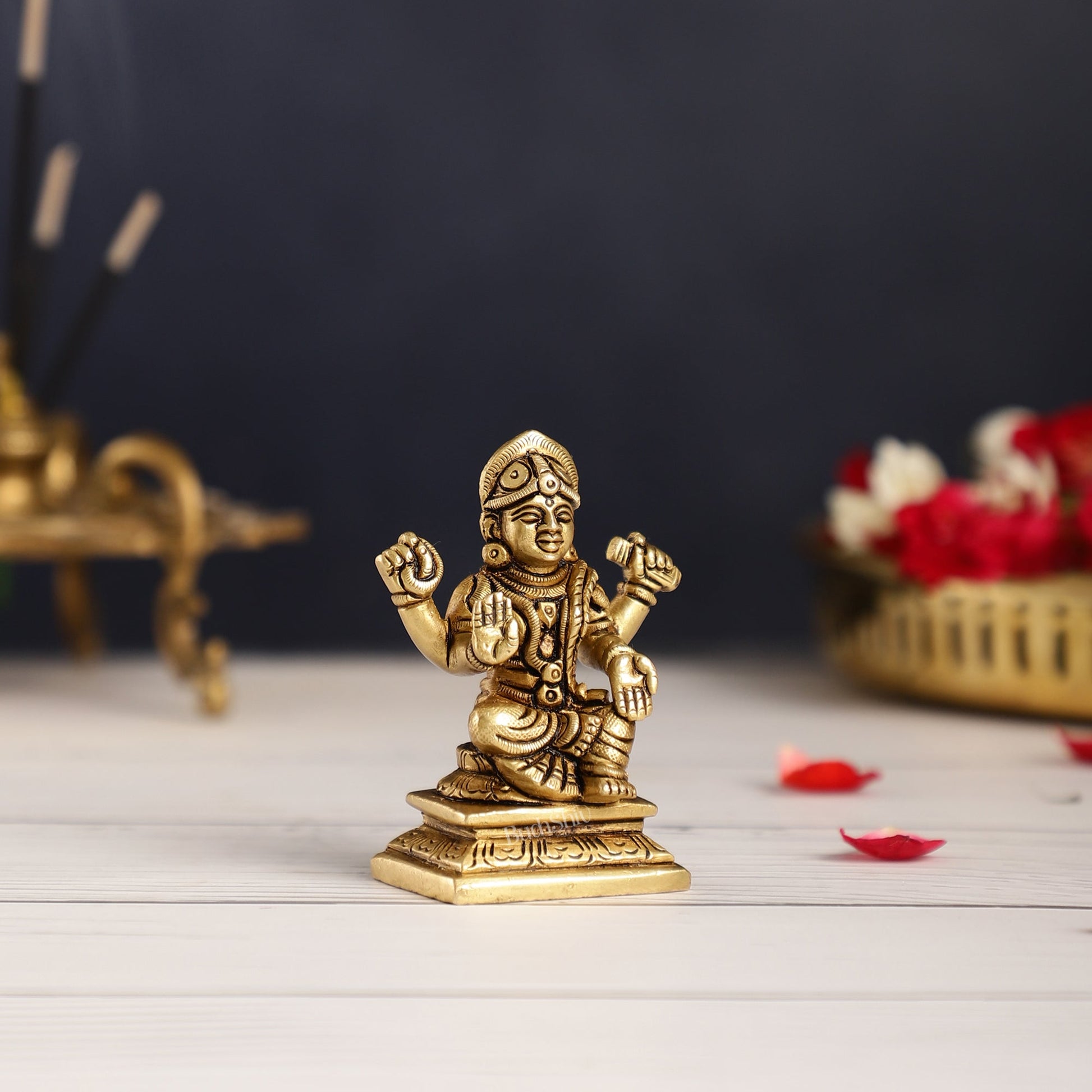 Brass Tripura sundari ba sundari balambika Idol | Height 3 inch