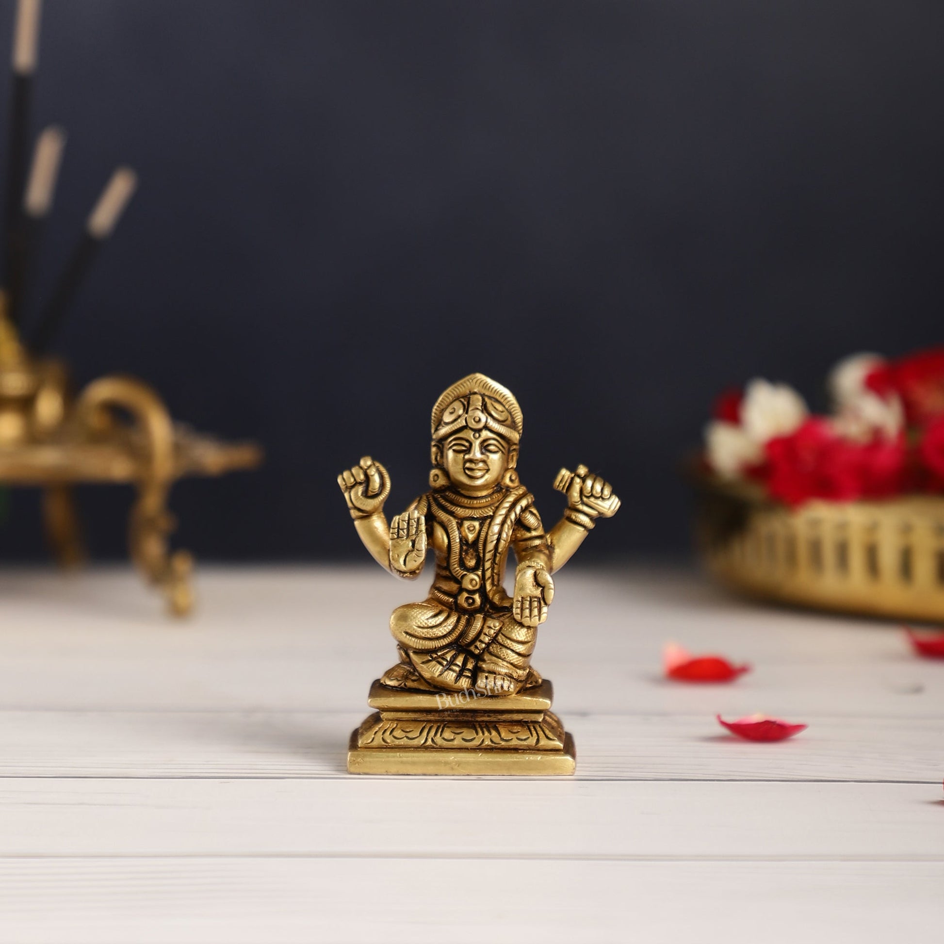 Brass Tripura sundari ba sundari balambika Idol | Height 3 inch