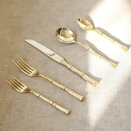 Brass Bamboo Cutlery