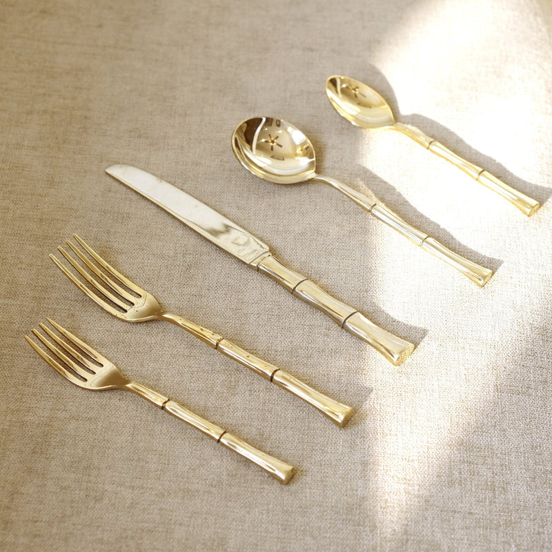 Brass Bamboo Cutlery