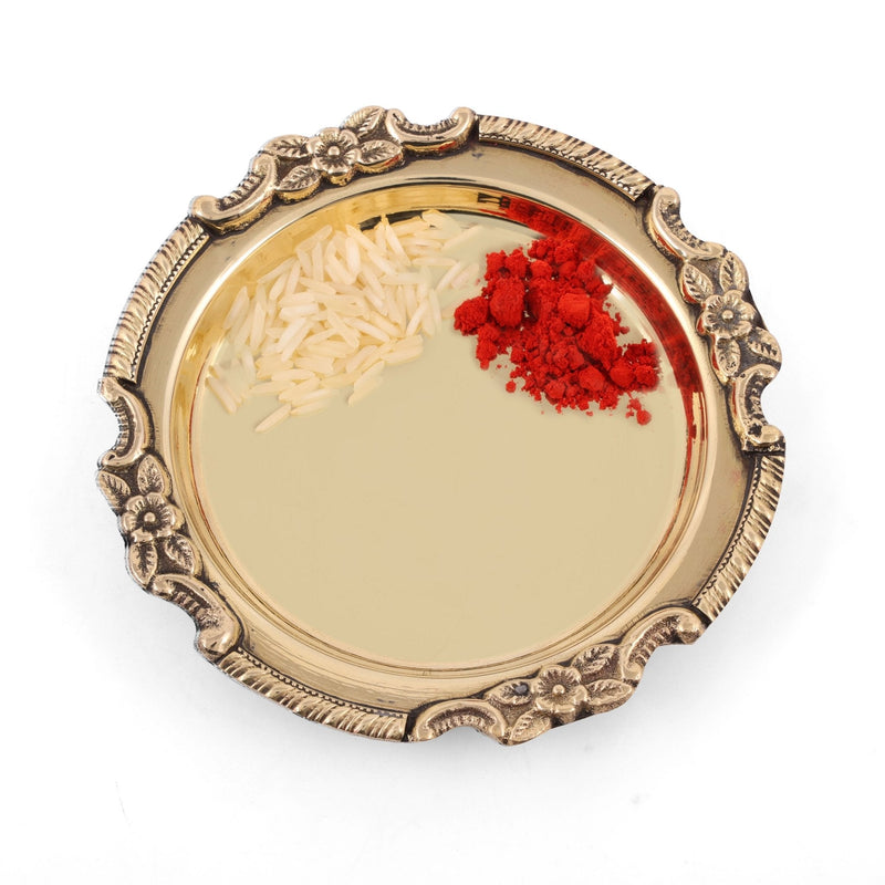 Brass Bhog 4" Plate
