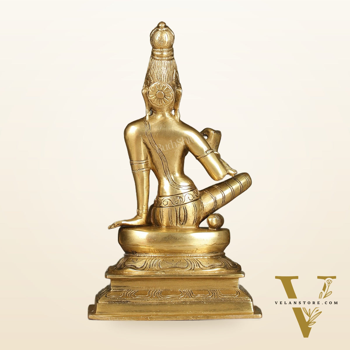 Brass Bhoga Shakti Parvati Idol 9"