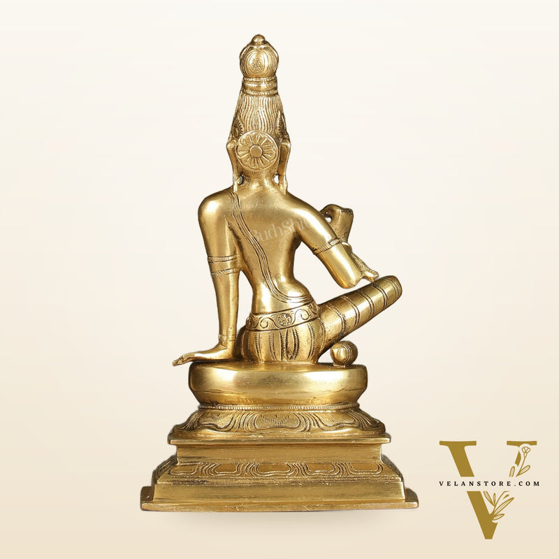 Brass Bhoga Shakti Parvati Idol 9"