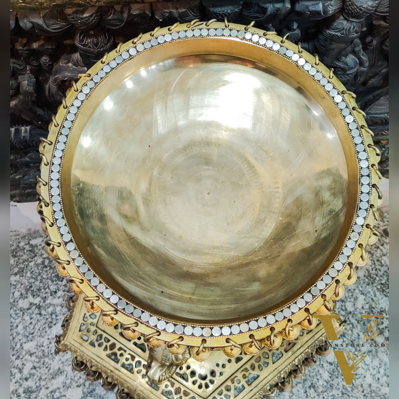 Brass Big urli With stand 25"