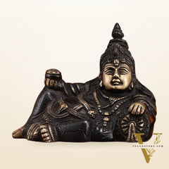 Brass black Resting Kuber Idol 6 inch