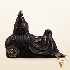 Brass black Resting Kuber Idol 6 inch