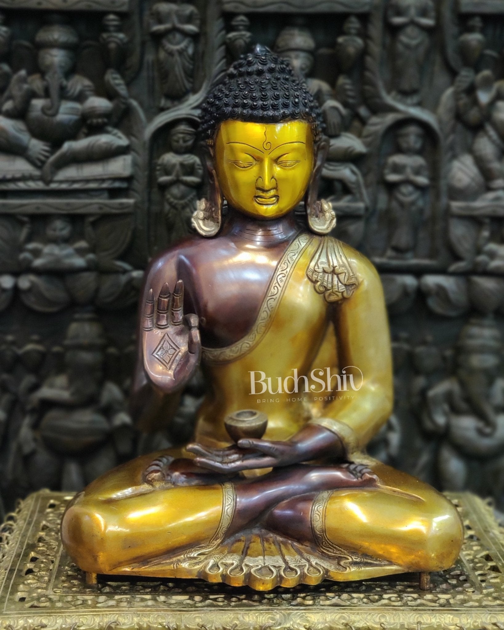 Brass Blessing Buddha Duel tone 20"