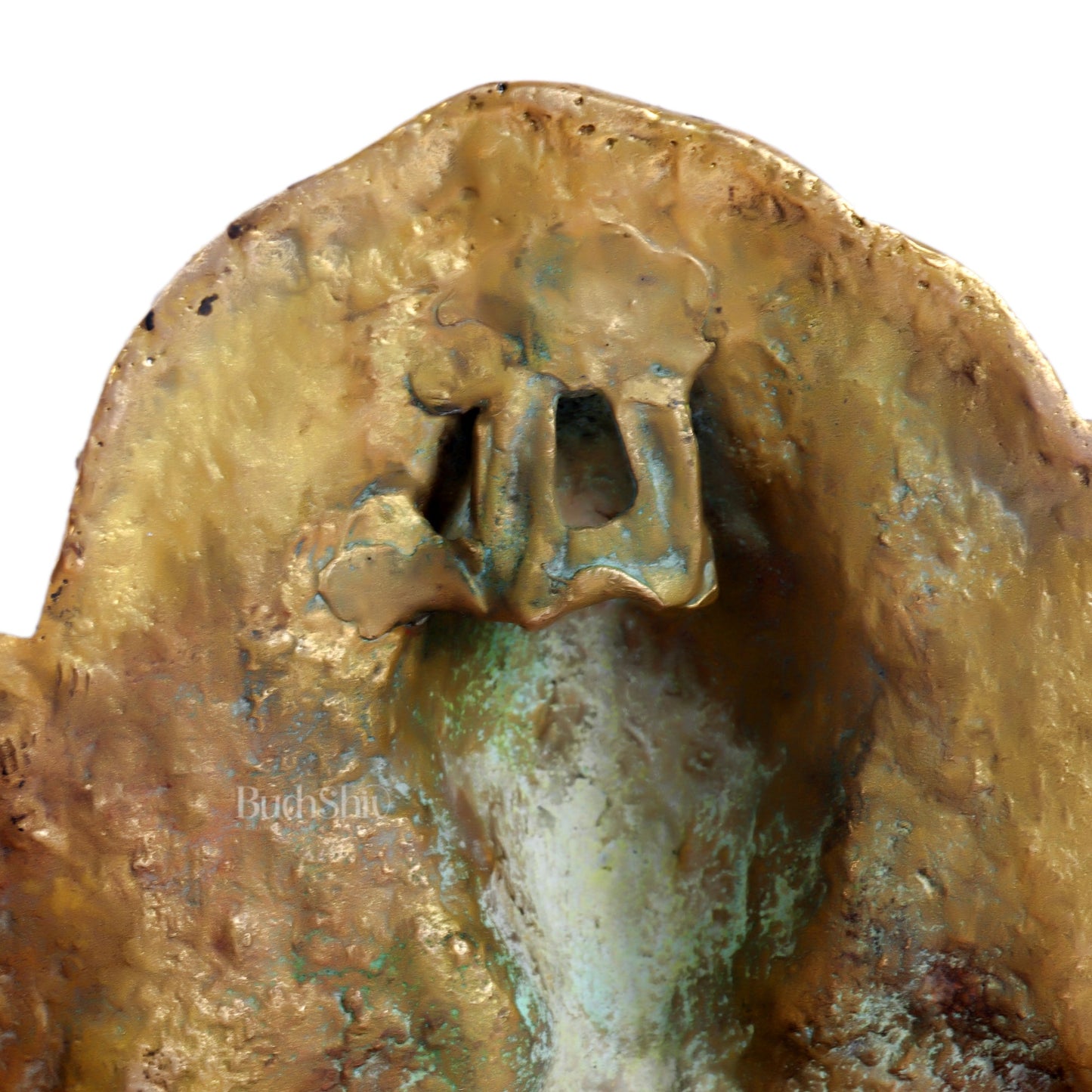 Brass Blessing Ganesha Wall Hanging Stonework 9"