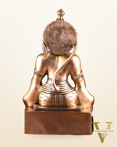 Brass Blessing Hanuman Statue – 17.5 Inch matte finish