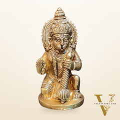 Brass blessing lord Hanuman idol 5"