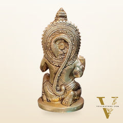 Brass blessing lord Hanuman idol 5"