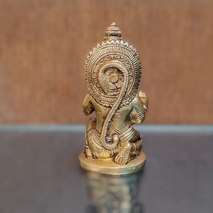 Brass blessing lord Hanuman idol 5"