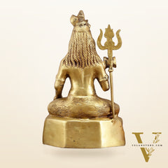 Brass Blessing Lord Shiva Statue - 14" with Elegant Detailing