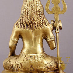 Brass Blessing Lord Shiva Statue - 14" with Elegant Detailing