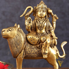 Brass Buddh Graha Somaya Idol for Pooja & Vastu - 6 Inch Height