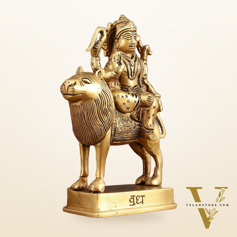 Brass Buddh Graha Somaya Idol for Pooja & Vastu - 6 Inch Height