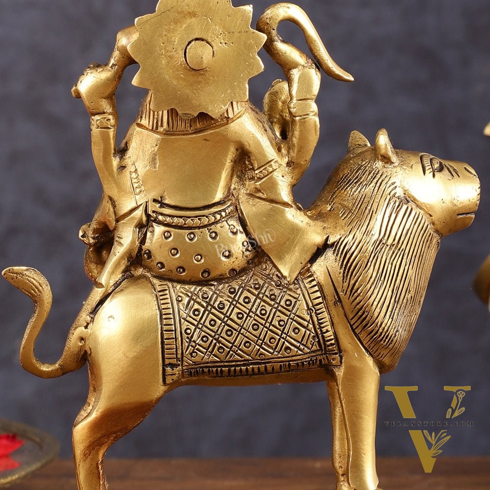 Brass Buddh Graha Somaya Idol for Pooja & Vastu - 6 Inch Height