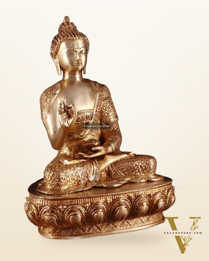 Brass Buddha aashirwad Statue 16 inch