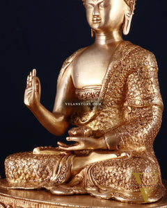 Brass Buddha aashirwad Statue 16 inch