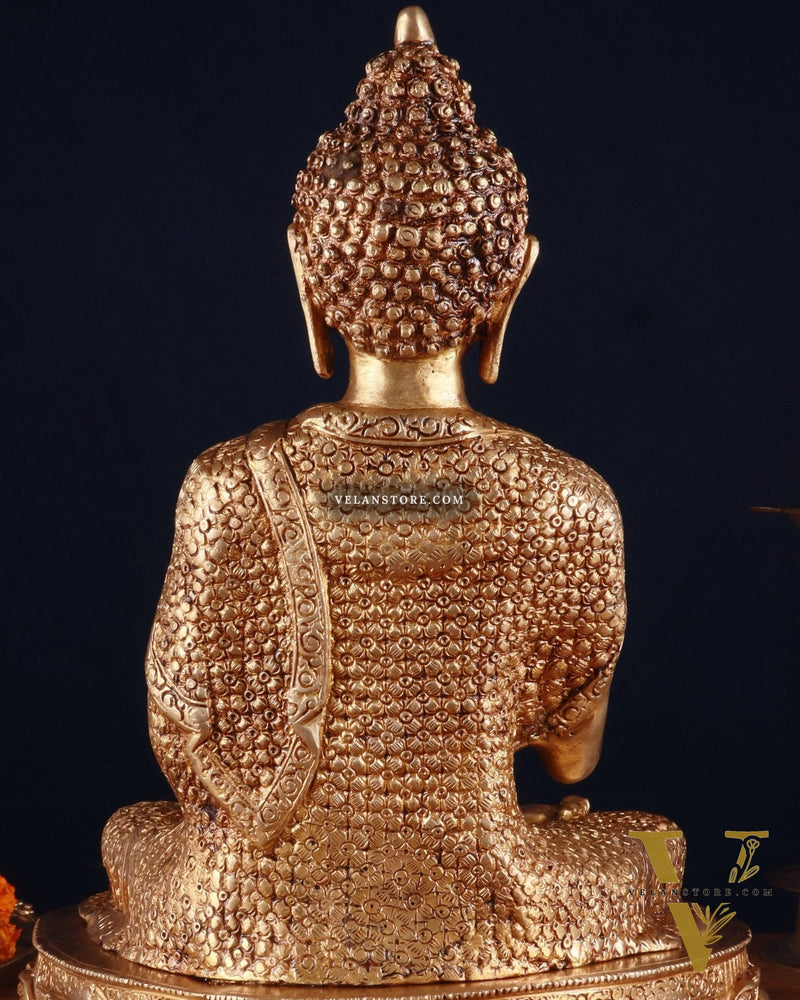 Brass Buddha aashirwad Statue 16 inch
