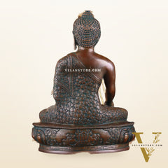 Brass Buddha Blessing Statue & Superfine Kalpavriksha Tree – 29"