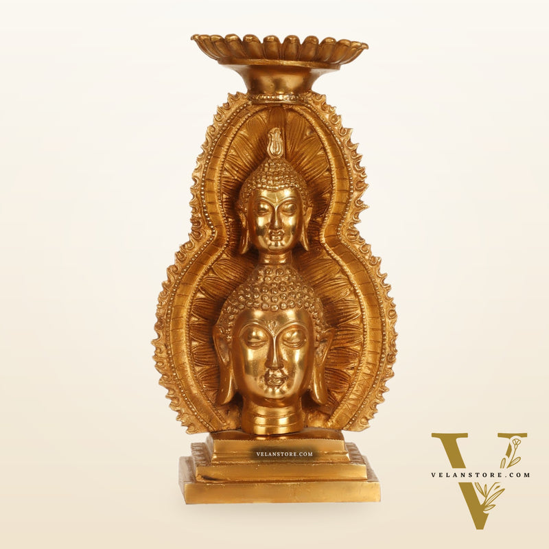 Brass Buddha Candle Stand 12"