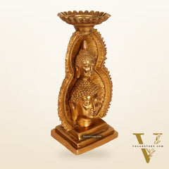 Brass Buddha Candle Stand 12"