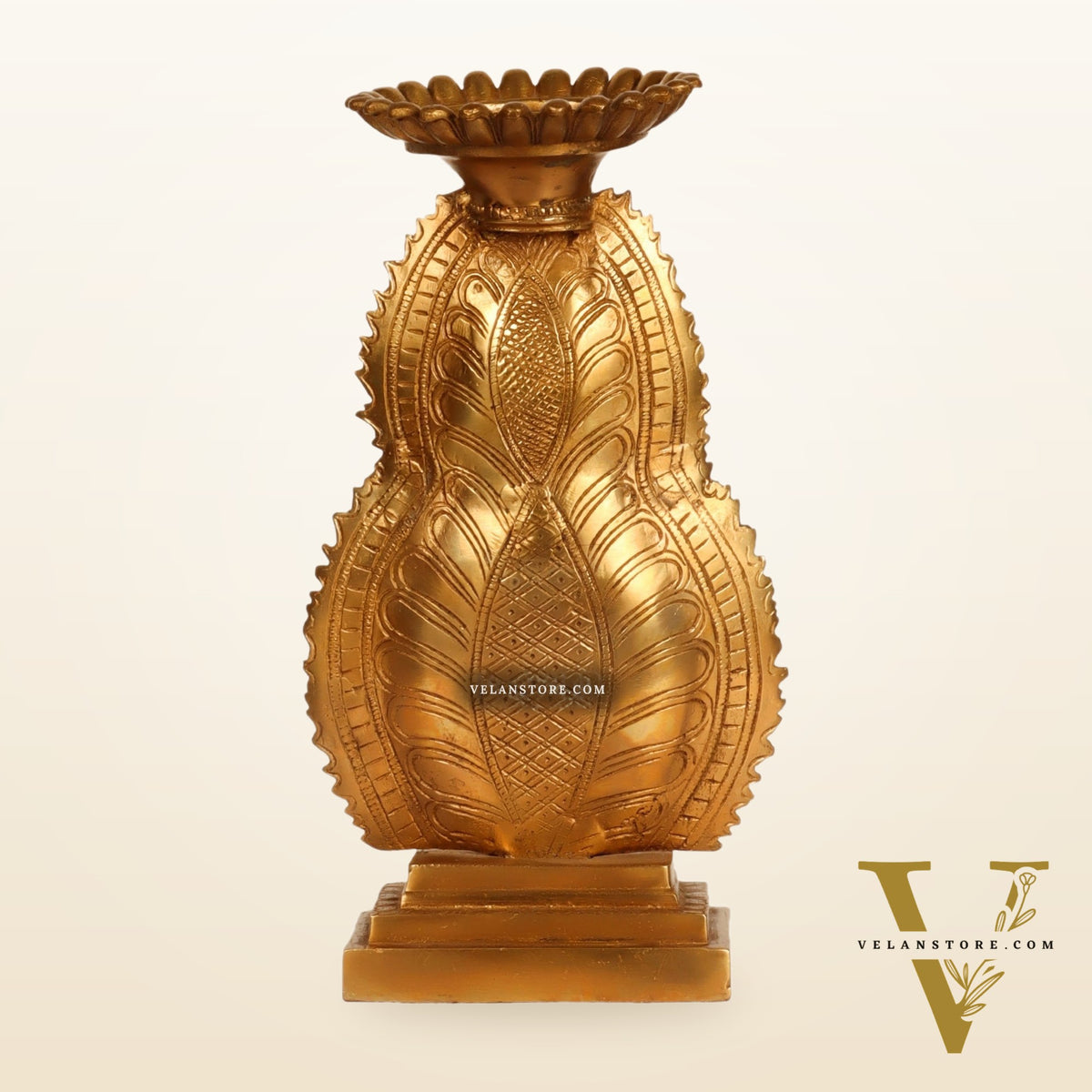 Brass Buddha Candle Stand 12"