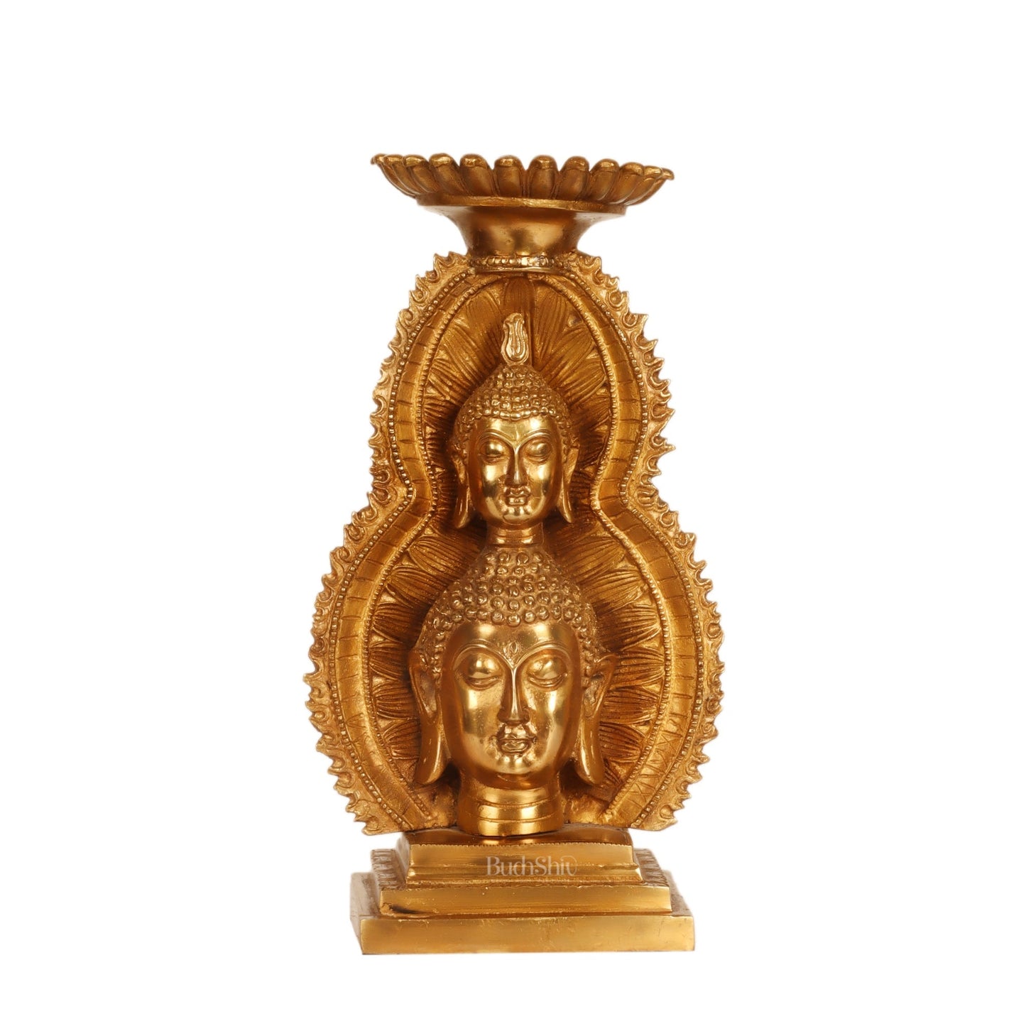 Brass Buddha Candle Stand 12"