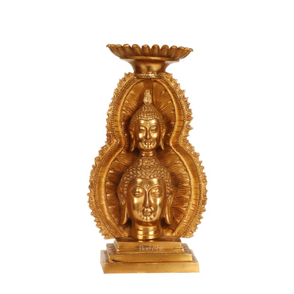 Brass Buddha Candle Stand 12"
