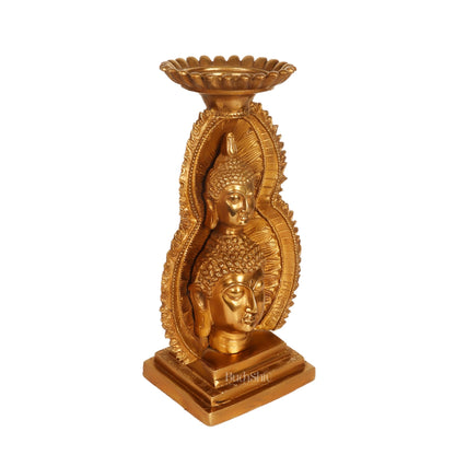 Brass Buddha Candle Stand 12"