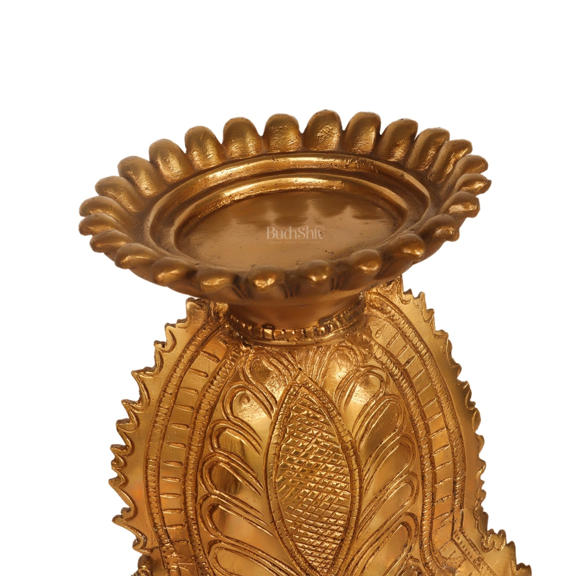 Brass Buddha Candle Stand 12"