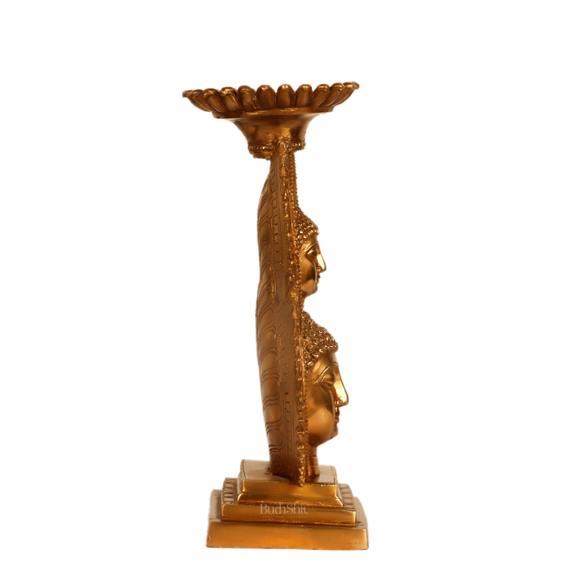 Brass Buddha Candle Stand 12"