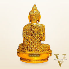 Brass Buddha Idol - 8" Abhaya Mudra Blessing Hand Statue