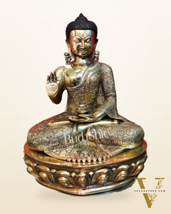 Brass Buddha Idol | Abhaya Mudra | 22 inch